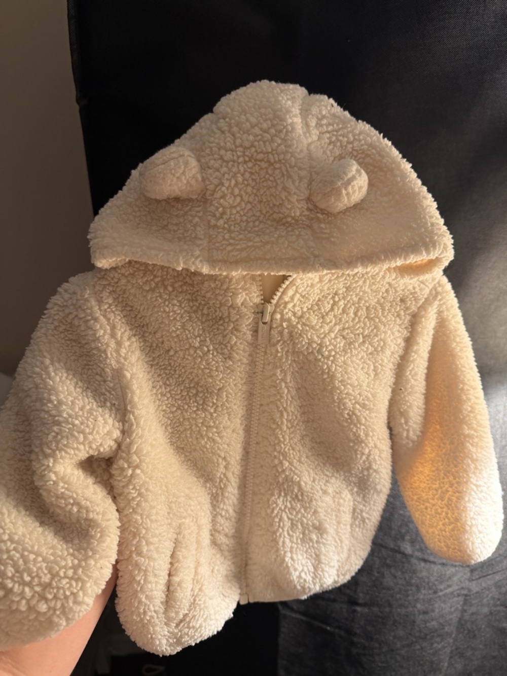 Old Navy Plush Sherpa Zip Hoodie - Cream